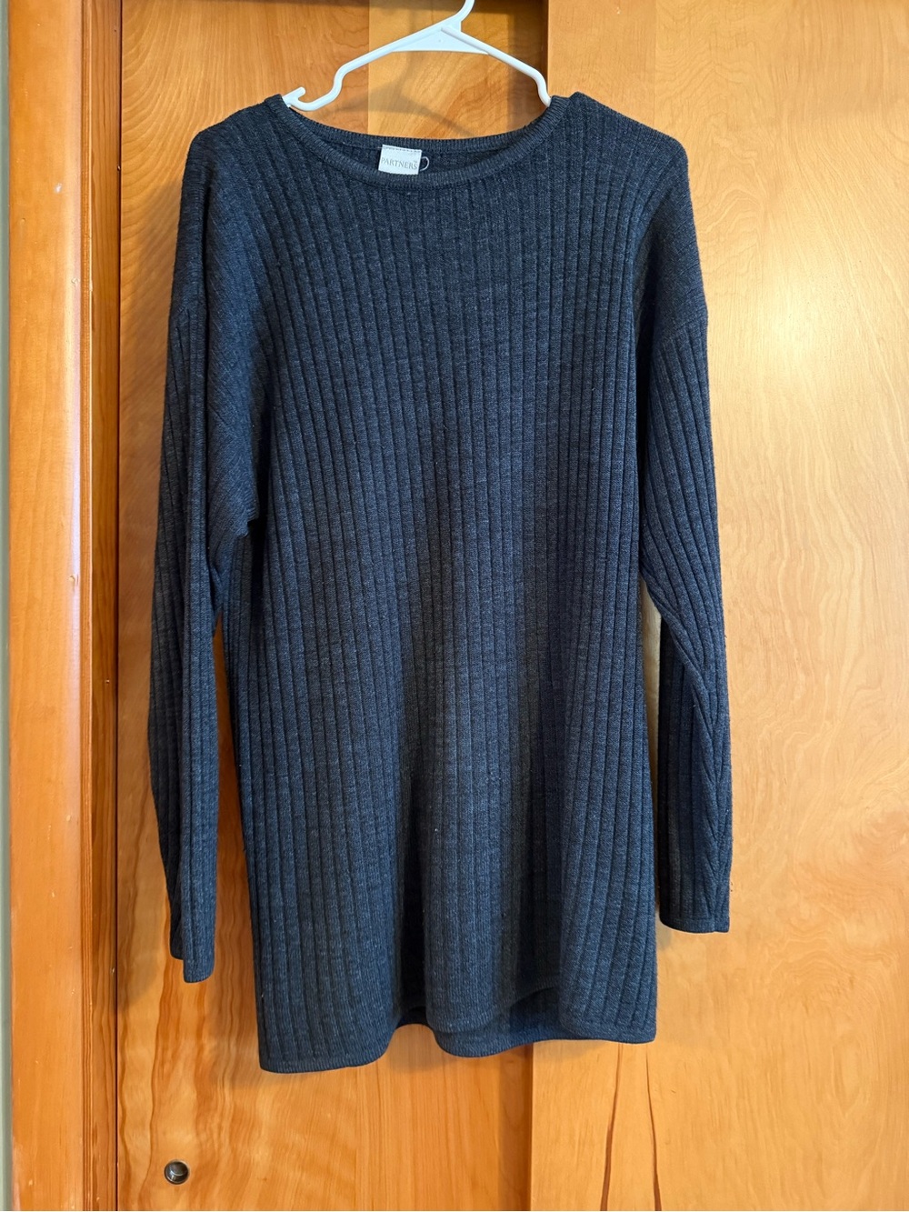 Vince Black Ribbed Crewneck Sweater